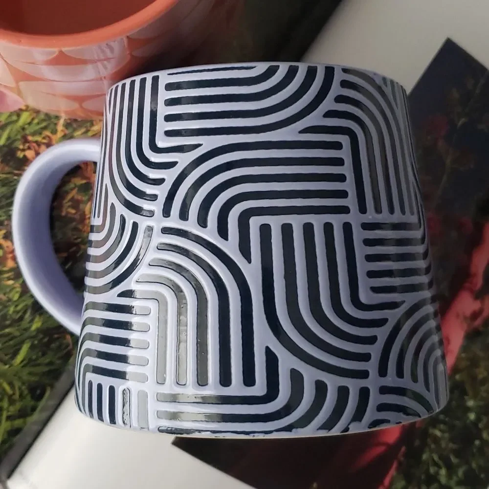 Geometric-Print Drinking Mugs
